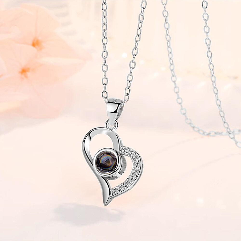 Valentine's Day Jewelry Gift Birthday Gift Projection Pendant Necklace Collarbon
