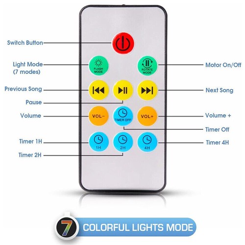 LED Projektor Sternenhimmel Ozean Lampe Wasserwellen-Welleneffekt Lautsprecher - Bild 6 von 17