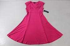 FREE SHIPPING Chaps Womens Medium Pink Knee Length Stretchy Sleeveless Dress NEW