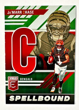 2023 Donruss Elite Ja'Marr Chase GREEN FOIL Spellbound Card Letter C Bengals!