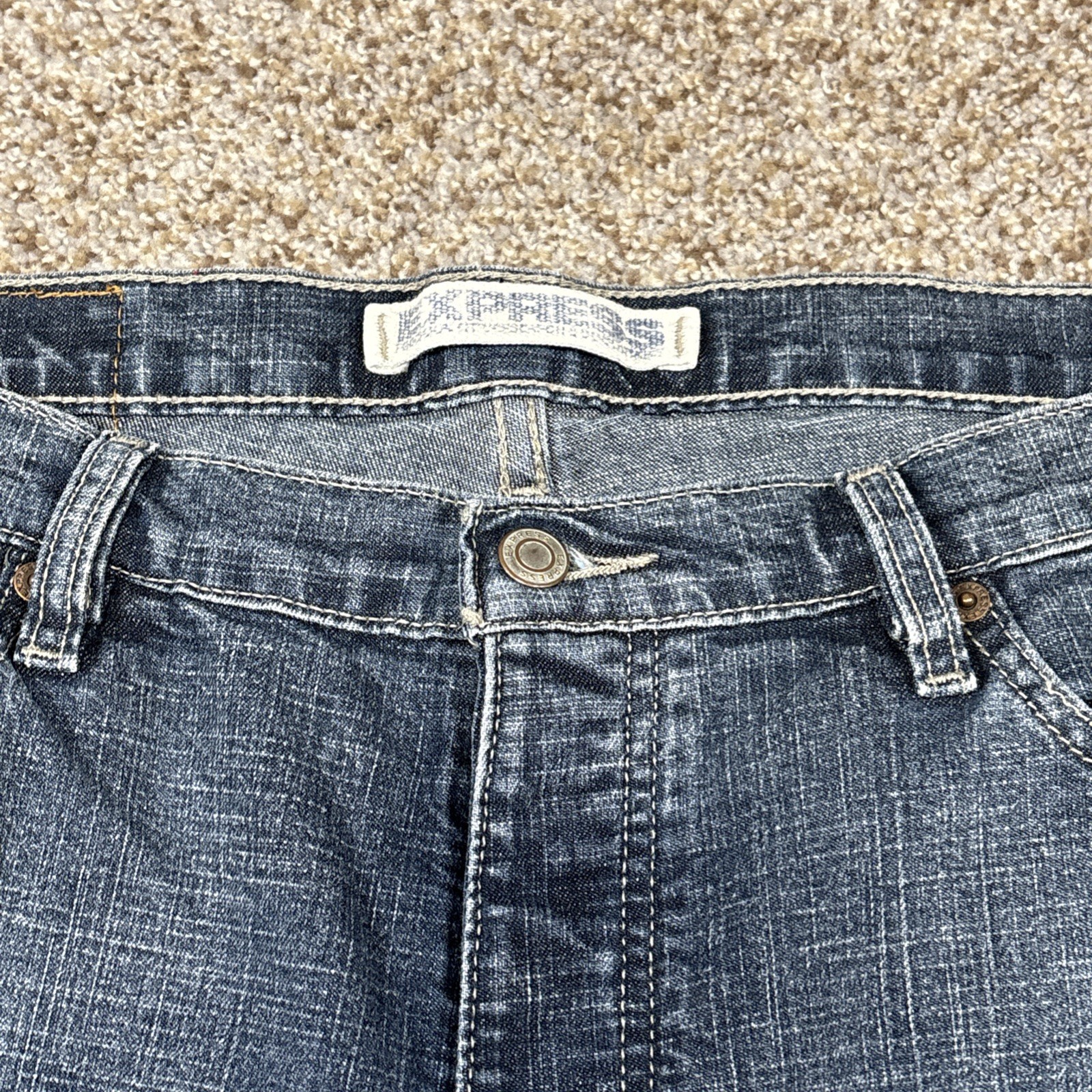 Express Jeans Straight Leg Button Fly Mens Randigo 36x32 (35x32) - View 4