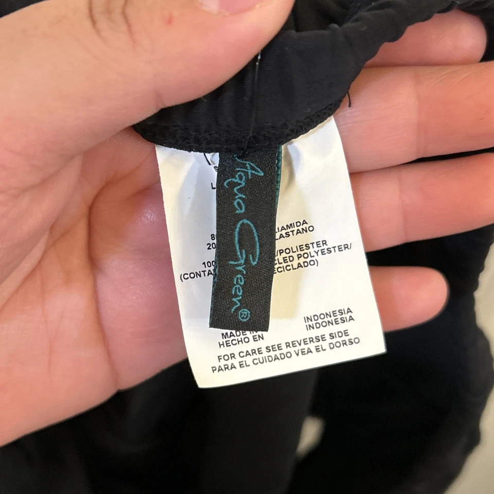 NWT Falda de baño con volantes en verde aqua negra de cobertura completa Talla mediana 8/10 Negro Foto 4 de 4