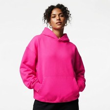 GAP Pullover Womens Hoodie Medium Pink Kangaroo Pocket Ribbed Hem Activewear