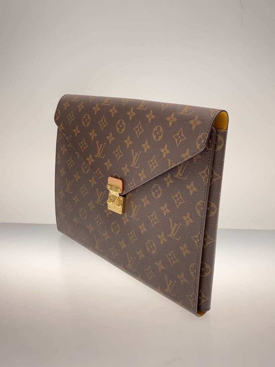 Louis Vuitton Folder Mark Second Bag Leather Brw … - image 2