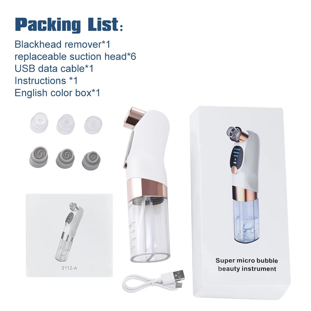 Small Bubble Blackhead Remover Pore Vacuum Face Cleaner Black Head Extractor Ski