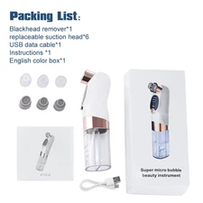 Small Bubble Blackhead Remover Pore Vacuum Face Cleaner Black Head Extractor Ski