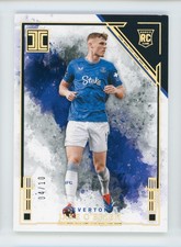 2024-25 Jake O'Brien Panini Impeccable Gold Everton Rookie Soccer Card 4/10