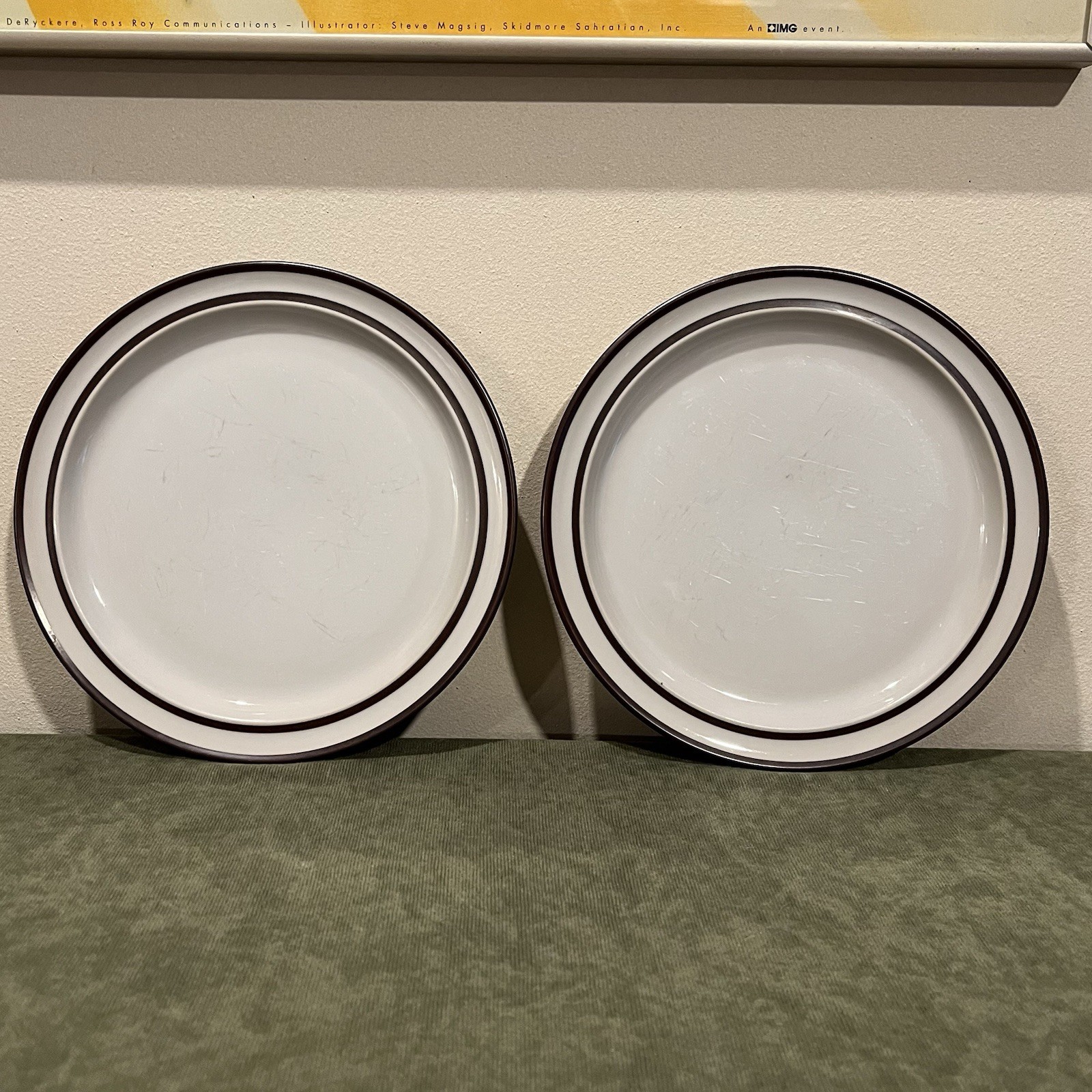 Set of 2 Noritake Tundra Stoneware 8-1/4 Salad Dessert Plates Made In Japan