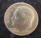 1963-D Roosevelt Dime, silver, slightly dinged up, INV:2216, Combined shipping