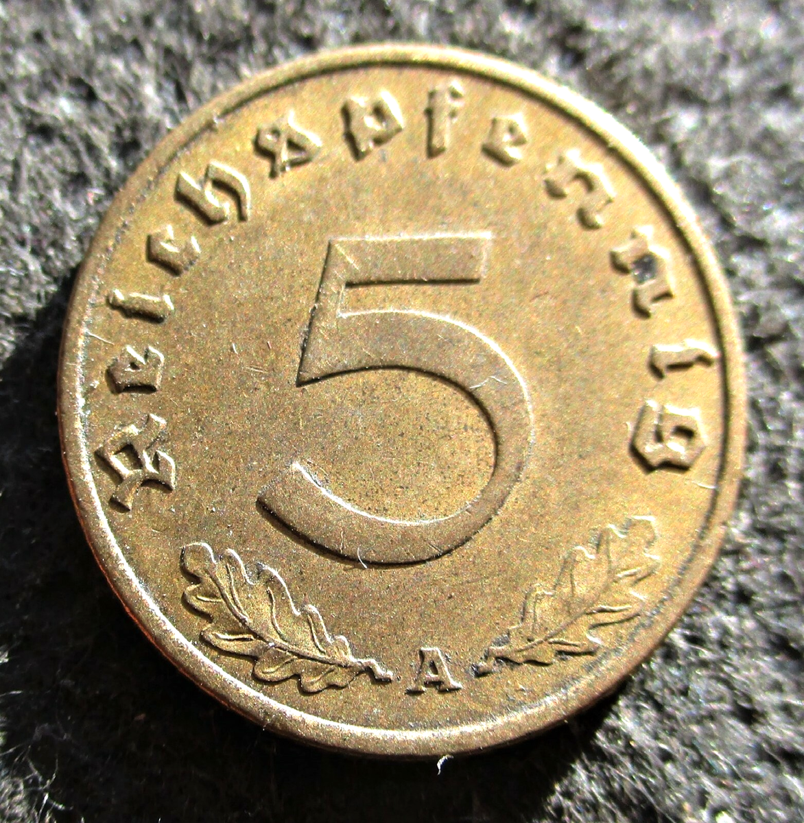 OLD COIN OF THIRD REICH GERMANY 5 REICHSPFENNIG 1938 A BERLIN PRE
