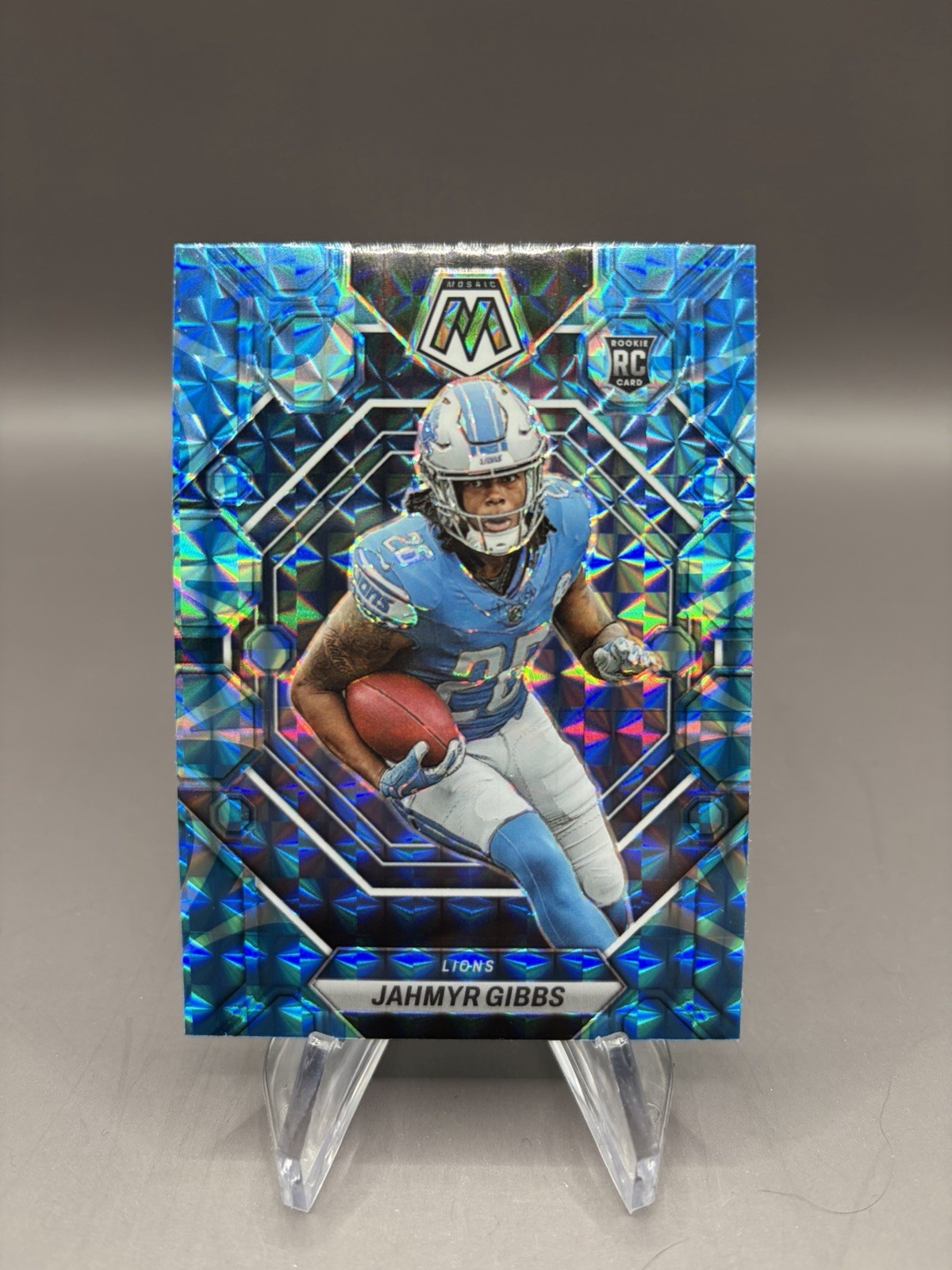 2023 Panini Mosaic - Rookies Jahmyr Gibbs #324 Reactive Blue Color Match  (RC)