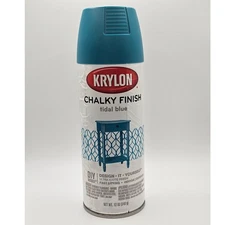 Krylon Chalky Finish Spray Paint, Tidal Blue, 12 Ounce NEW