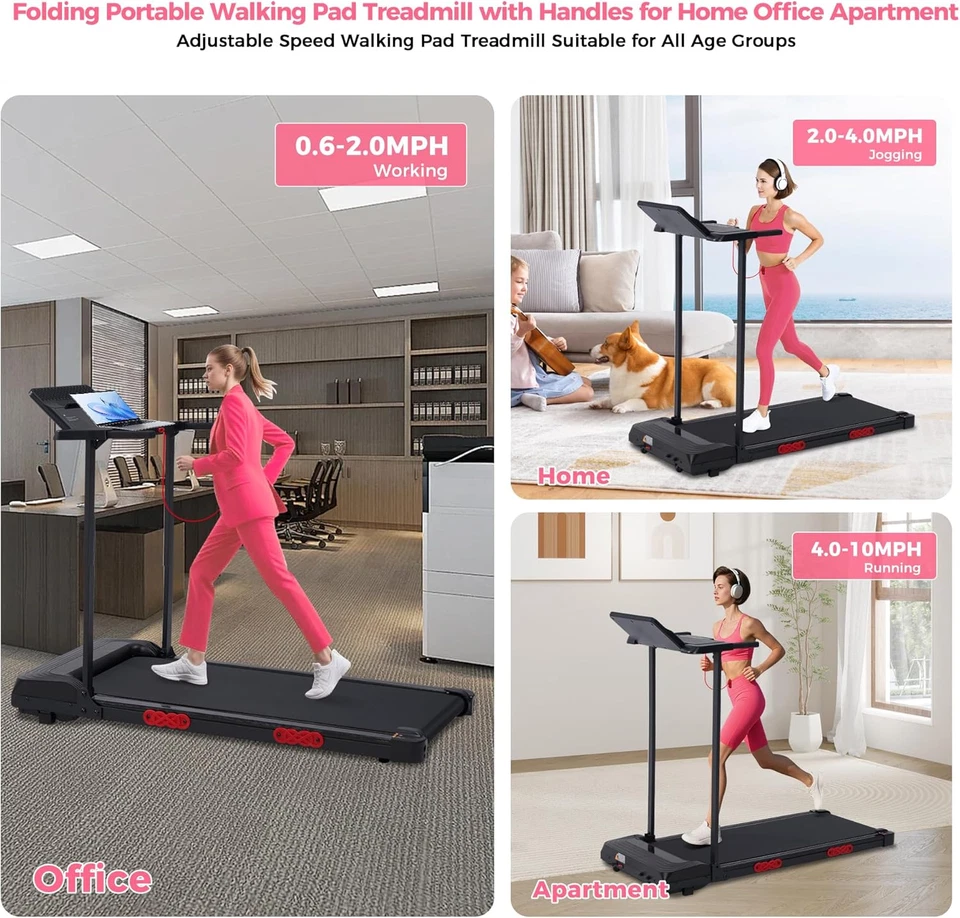 Складные складные коврики для ходьбы беговые дорожки для дома с ручками, 3,5 л.с. электрические W - Изображение 2 из 4