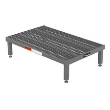Single Step Platform, 9 In To 14 In H, 24 In W, 36 In D, Steel, 500 Lb Load