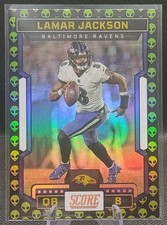 2023 Score Lamar Jackson #188 Extraterrestrial Alien Emoji SP 👽 