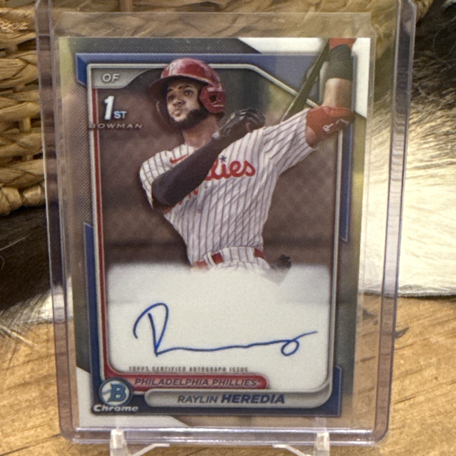 2024 Bowman Raylin Heredia 1st Chrome Auto #CPA-RH Philadelphia Phillies