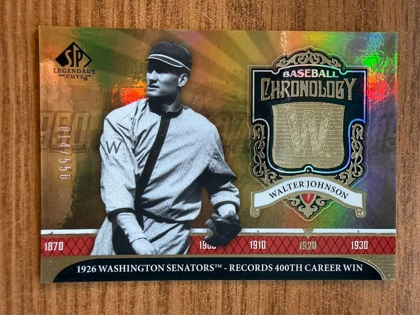 Walter Johnson Baseball Sports Trading Cards & Accessories