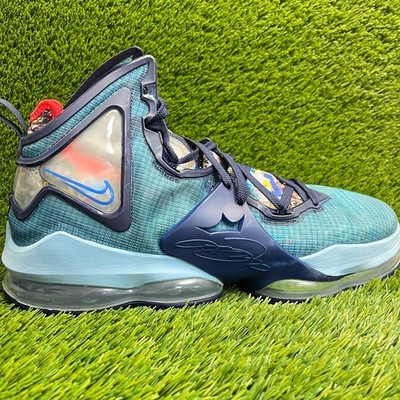 Nike LeBron 19 Fast Food Mens Size 16 Blue Navy Orange Basketball Shoes Sneakers