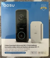 AOSU Doorbell Camera Wireless, 5MP Ultra HD, No Monthly Fee, 2.4/5 GHz WiFi Vide