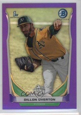 2014 Bowman Prospects Chrome Retail Purple Refractor 34/199 Dillon Overton e5r