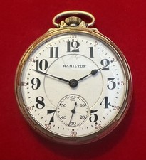 Hamilton 992 Pocket Watch, 16s, 21 jewels, running fine - ca. 1913, with GF case