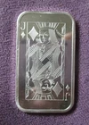 Jack of Diamonds Ultra Rare  1 Troy Oz. .999 Fine Silver Bar Madison Mint 1975