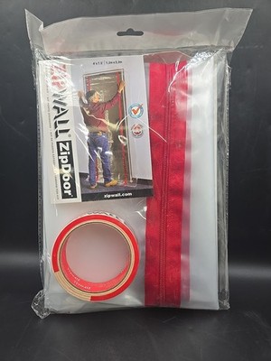 ZipWall ZipDoor Standard Dust Barrier Door Kit 4x7.5 ft with 1x24 ft Tape