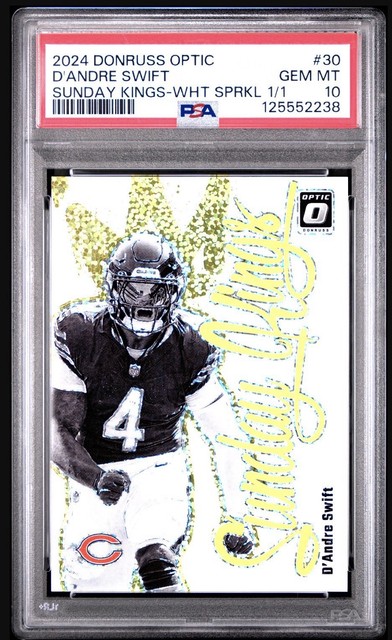 2024 D’Andre Swift Donruss Optic Sunday Kings White Sparkle 1/1