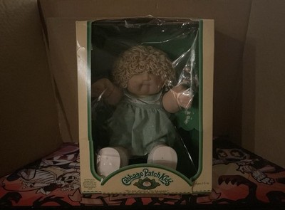 Coleco Cabbage Patch Kids 1980 16in Blonde Curly Hair,  Box, & Papers