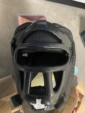 Bushido KO Series MMA / Martial Arts Red/Black Headgear with Face Cage-Size M