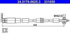 ATE Bremsschlauch Vorderachse u.a. für AUDI, SEAT, SKODA, VW