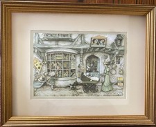 3D paper diorama titled 'The Toy Shop' by E. Kay Martin after Anton Pieck