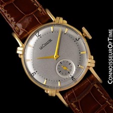 1947 Jaeger-LeCoultre Vintage Mens Midsize Watch, Beautiful Case - 14K Gold