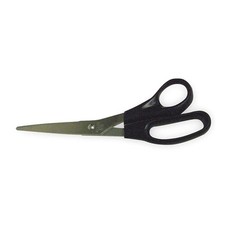 GRAINGER APPROVED 2WFX1 Scissors,8 In, Blk Hard Grip Handle 2WFX1