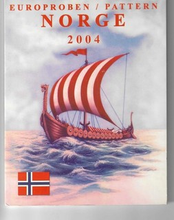 Norwegen 2004 Euro Probe Set im Folder 1 Cent 2 €uro.