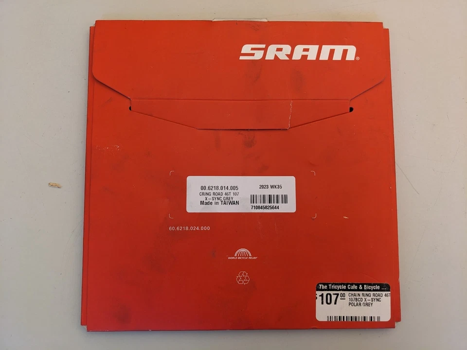 SRAM X-SYNC Outer Chainring - 46T, 107 BCD, 4-Bolt - 1x12-Speed, Polar Gray - Image 2 of 4