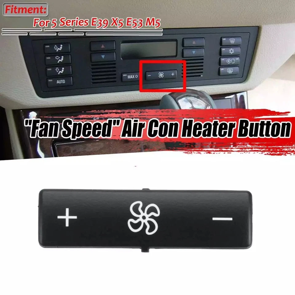 1X Car Climate Control Panel Button  Key Caps Air Control Fan Speed Heater8175 - Image 2 of 4