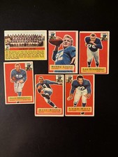 1956 Topps Football Lot 6 Dif ALL LIONS Team Card. Bobby Layne Lou Creekmur (HoF