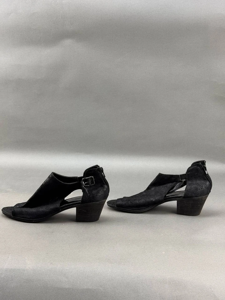 Carlos by Carlos Santana Mujer Zapatos Della Peep Toe Botines Negro Cremallera 9.5 Foto 3 de 4