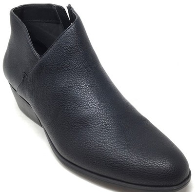 Aerosoles Cayu Women's Sz 8.5 M Black Faux Leather Asymmetric Ankle Boot Shoes