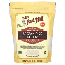 Brown Rice Flour, Whole Grain, 24 oz (680 g)
