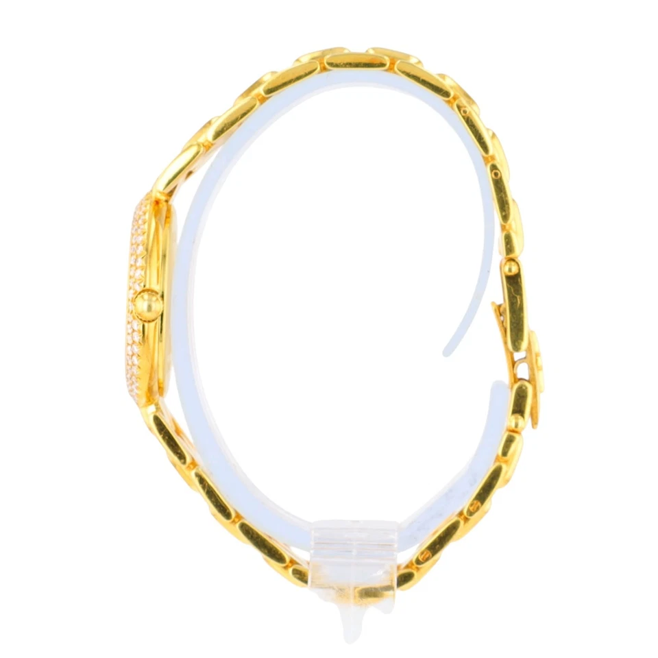 浪琴 DolceVita 椭圆形 18KY 纯金 带正品钻石礼服 女士手表 — 第 4/4 张图片