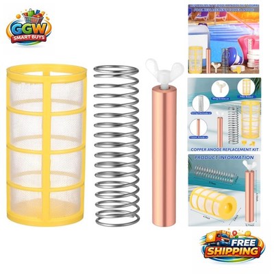 Universal Copper Anode Replacement Kit - 4 Essential Tools for Clean Pools
