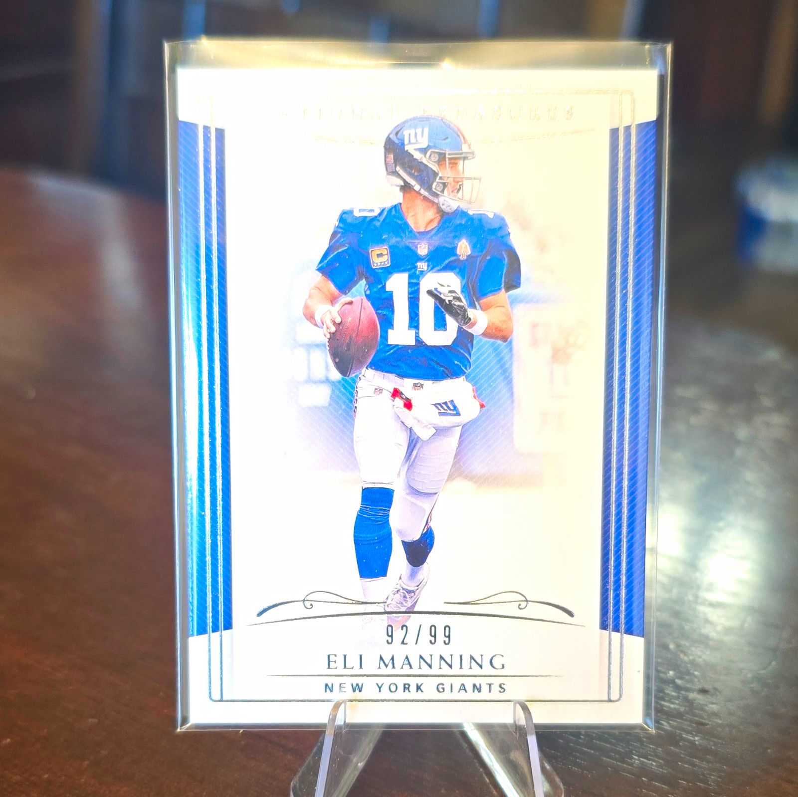 2018 Panini National Treasures Eli Manning #67 92/99 New York Giants