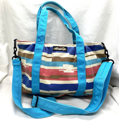 Kavu Lg Aztec Southwest Pattern Tote Crossbody Bag Purse Mountain Logo WOW!