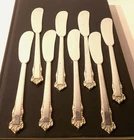 English Shell,Lunt Sterling Silver Flatware Silverware,Set of 8 Butter Spreaders