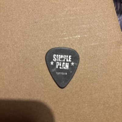 Simple Plan Band Black Stage Used Guitar Pick 