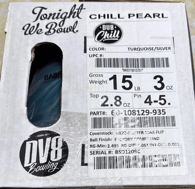 15lb DV8 Chill Pearl Bowling Ball NIB! | eBay