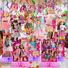 AMERICAN GIRL doll plate birthday party supplies balloon centerpiece decoration