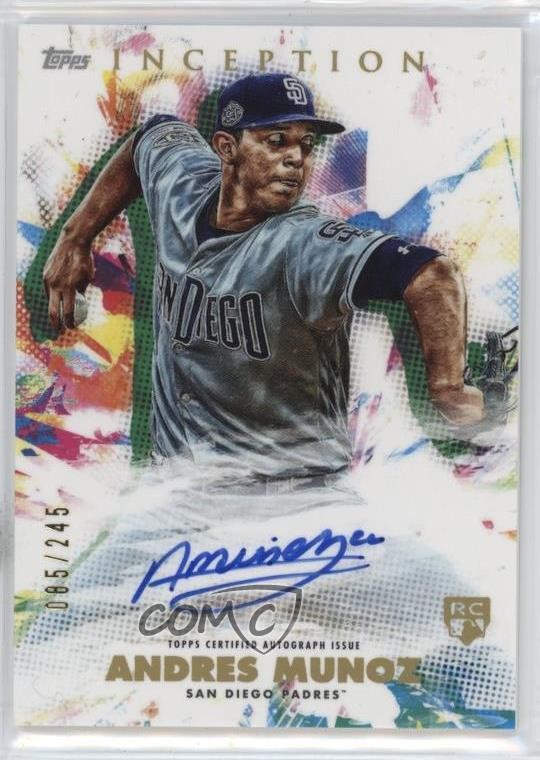 2020 Topps Inception Rookies & Emerging Stars /245 Andres Munoz Auto RC 14dj